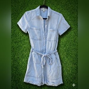 Cloth & Stone Anthroplogie Light Blue Short Sleeve Romper